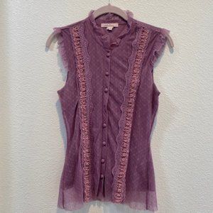 Purple lacy blouse by Intuitions - Size S